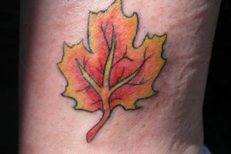Cool Maple Leaf Tattoo , 6 Maple Leaf Tattoos In Human Category