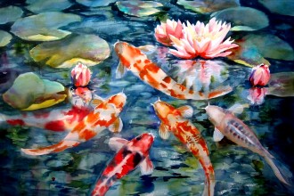 Koi Fish Ponds , 8 Charming Koi Fish Ponds Designs In pisces Category