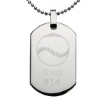 Baseball Engraved Stainless Steel Dog Tag , 6 Fabulous Dog Tags With Pictures Engraved In Dog Category